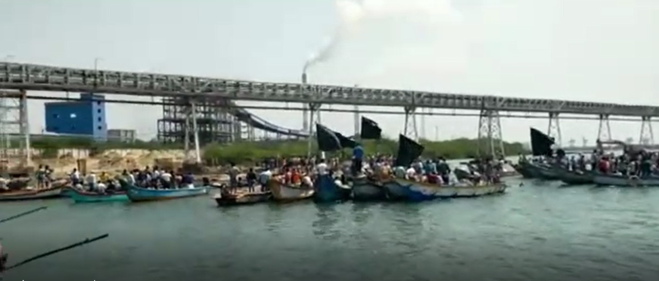 வடசென்னை மீனவர்கள் போராட்டம்