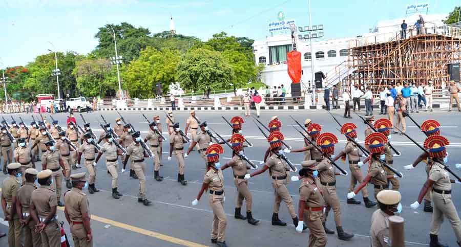 சுதந்திர தின விழா நிகழ்ச்சி ஒத்திகை